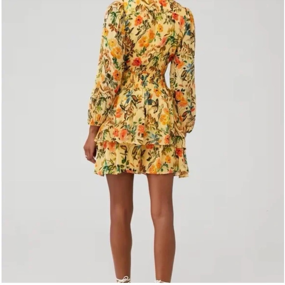 Rays for days laurel Yellow Floral Long Sleeve Dress size XS - Picture 4 of 11